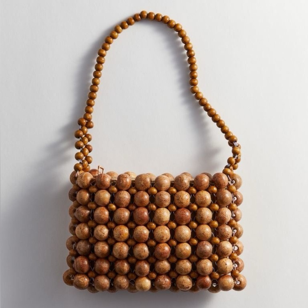 NWT H&M Wooden Bead Handbag